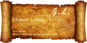 Glasel Lajos névjegykártya